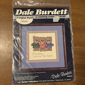 Dale Burdett Country Cross Stitch Pitiful Pals Friendship Warms The Heart 1985